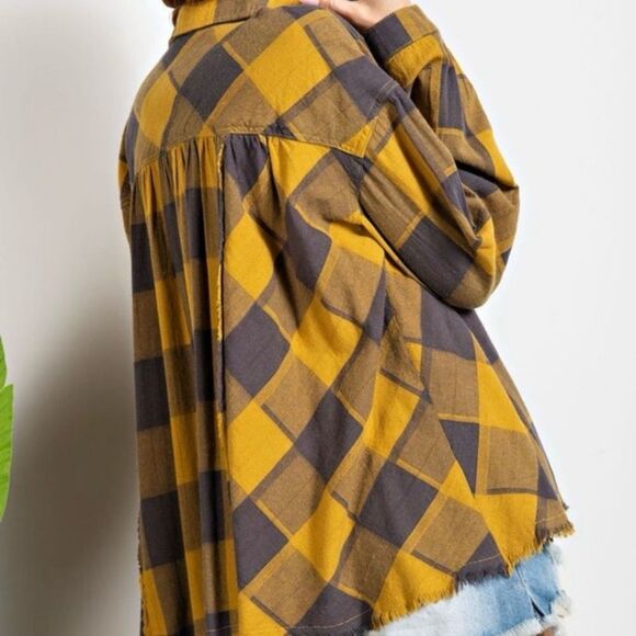 NWT Easel Plaid Top - Picture 2 of 4